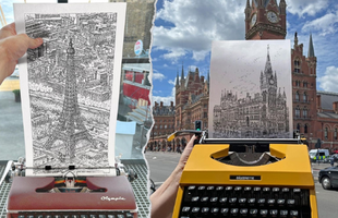 Tác phẩm hội họa bằng máy đánh chữ của nghệ sĩ người Anh gây sốt cộng đồng mạng