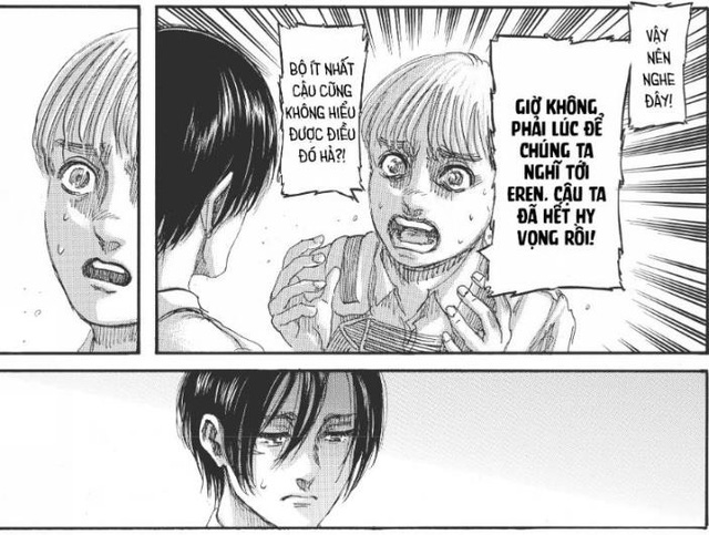 Attack on Titan: Armin chính thức quay lưng với người bạn nối khố Eren, lớn tiếng với cả Mikasa - Ảnh 4.