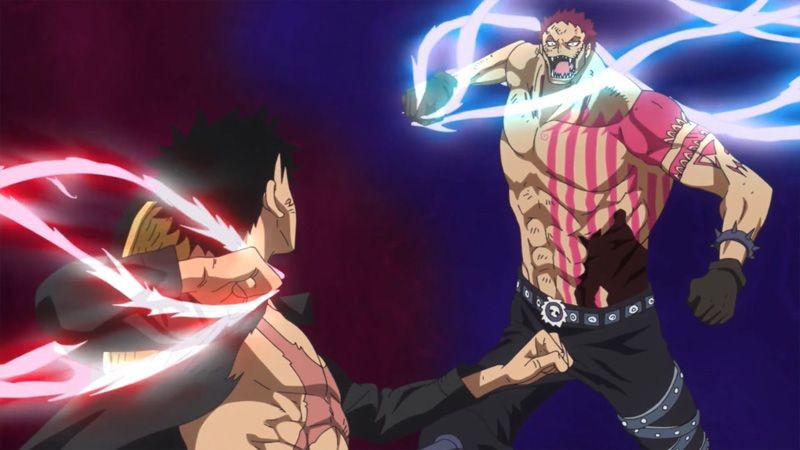 Hãy cùng chiêm ngưỡng hình ảnh chiến đấu đầy kịch tính giữa Luffy và Katakuri trong One Piece. Hai tay đôi đối thủ tuyệt vời đấu trí đấu dũng và đầy kinh nghiệm sẽ làm bạn phấn khích.