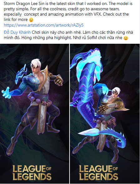 Hóa ra trang phục Lee Sin được thiết kế bởi họa sĩ người Việt, tạo ra để vinh danh SofM và Levi - Ảnh 2. Hóa ra trang phục Lee Sin được thiết kế bởi họa sĩ người Việt, tạo ra để vinh danh SofM và Levi - Ảnh 2.