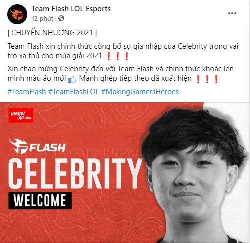 Team Flash công bố người thay thế Slayder: Xạ thủ quốc dân Celebrity - Ảnh 1.