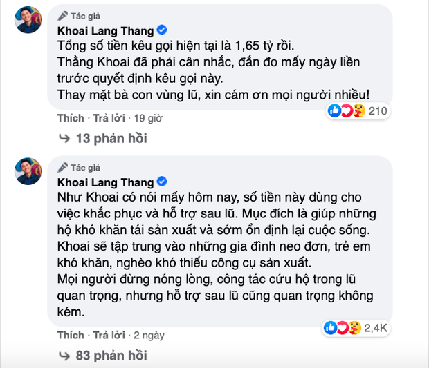 Hướng về miền Trung, Khoai Lang Thang kêu gọi quyên góp được 1,65 tỷ, Sang Vlog dành hẳn nửa tháng lương Youtube để ủng hộ - Ảnh 4.