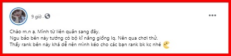 Cao Thủ Liên Quân đòi kéo Rank Bạch Kim, Kim Cương bên VGVD liền bị chê bai: Tuổi trẻ chưa trải sự đời - Ảnh 2.