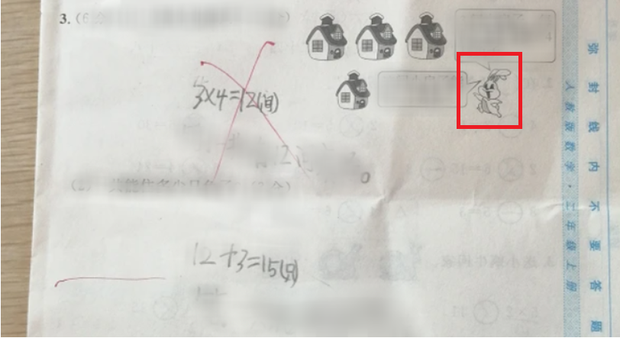  Đề bài: Có 4 nhà, mỗi nhà có 4 con thỏ. Hỏi tổng cộng có bao nhiêu con, đáp án 16 là sai? - Ảnh 2.