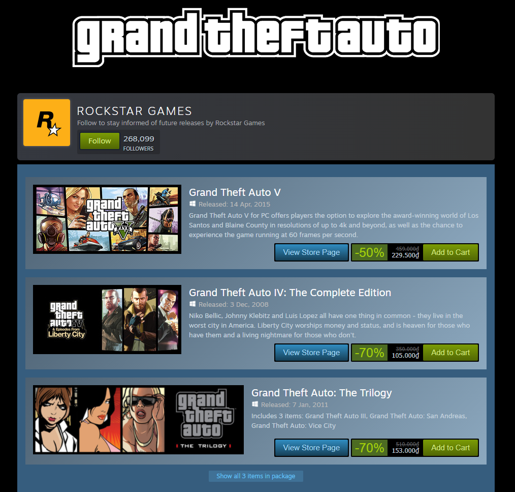 Giá Game GTA 5 - Cập Nhật Mới Nhất 2024