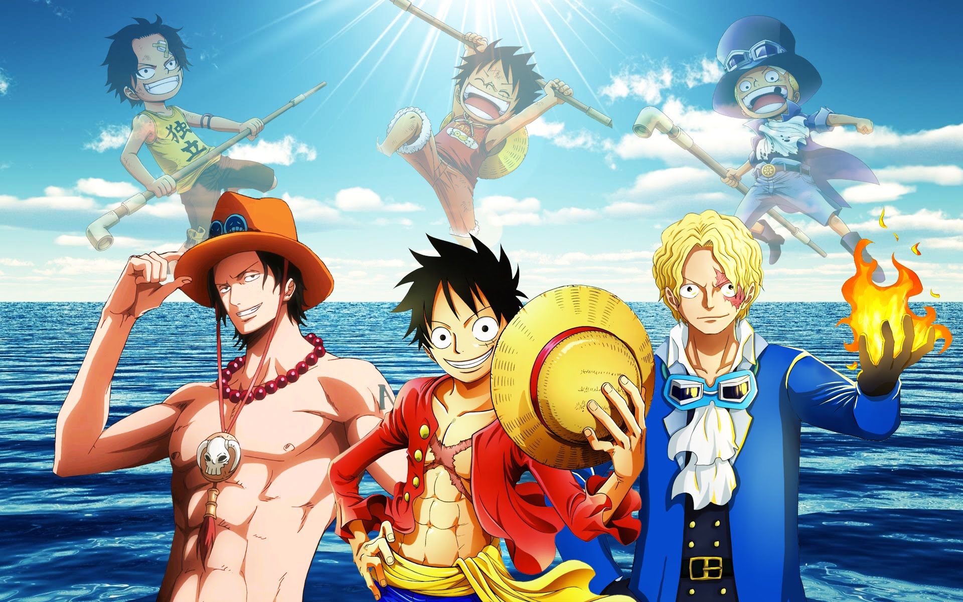 One Piece: Điểm chung của 3 anh em Luffy chính là \