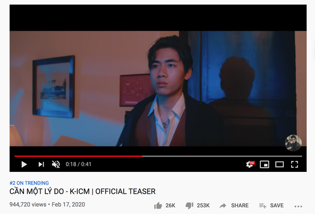 Teaser MV mới của K-ICM lên top 2 trending, lượng dislike gấp 10 lần like, cộng đồng mạng thi nhau spam bình luận From Jack with love - Ảnh 2.