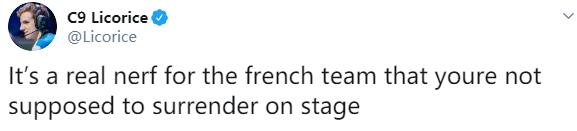 Phát ngôn: Mấy gã người Pháp giờ còn quên cả cách đầu hàng à?, tuyển thủ C9 trở thành tâm điểm chỉ trích trên MXH - Ảnh 1.