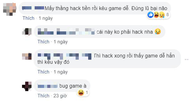 Có người phản ứng khá gay gắt đến việc hack/cheat.