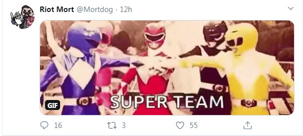 Teamwork Power Rangers Superteam GIF