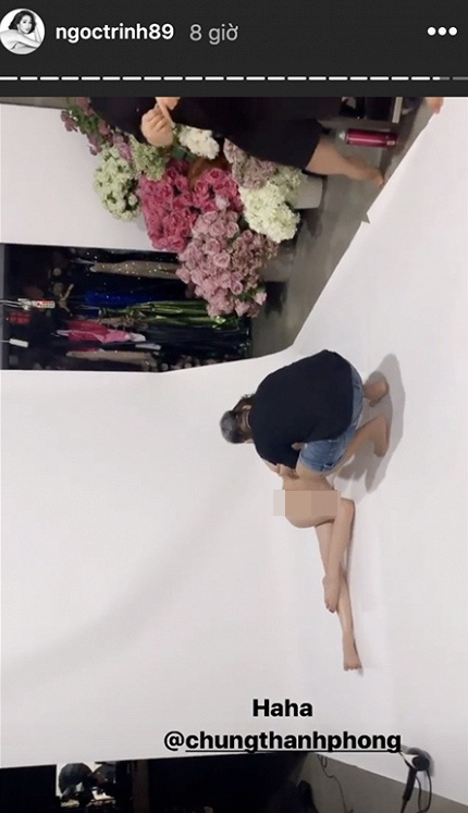 Clip hậu trường chụp ảnh nude cực sốc của Ngọc Trinh, phô bày thân hình từ A đến Z - Ảnh 3.