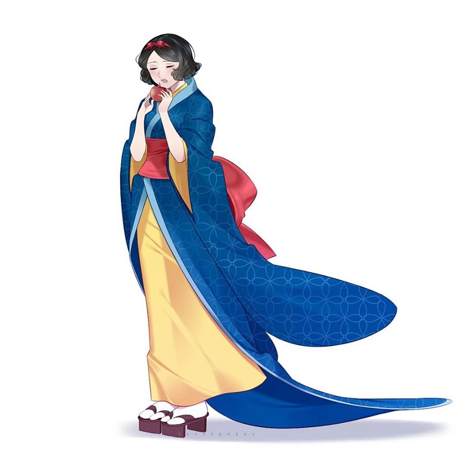 Công chúa Disney diện kimono truyền thống Nhật Bản nhan sắc muôn phần đẹp  hơn