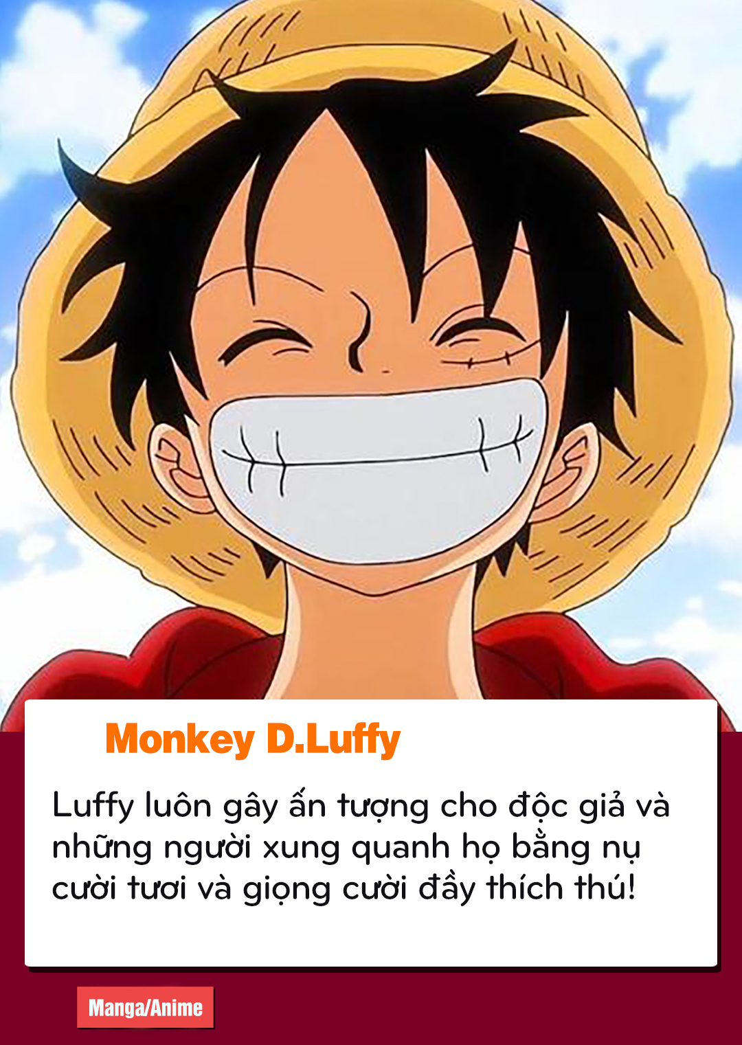 Nếu bạn là một fan hâm mộ của One Piece, hãy xem hình ảnh về Luffy để tìm hiểu thêm về nhân vật hấp dẫn này.