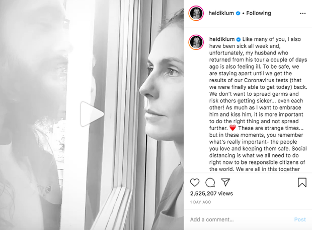 Clip 2,5 triệu view gây bão giữa mùa dịch: Siêu mẫu Heidi Klum hôn chồng qua cửa kính với ánh mắt nồng nàn vì bị cách ly - Ảnh 3.