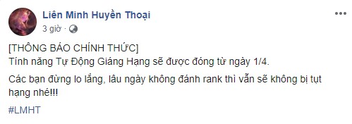 Đến lượt LMHT Việt Nam cũng tạm khóa tính năng Tự Động Giáng Hạng, game thủ yên tâm nghỉ ngơi mùa dịch - Ảnh 1.