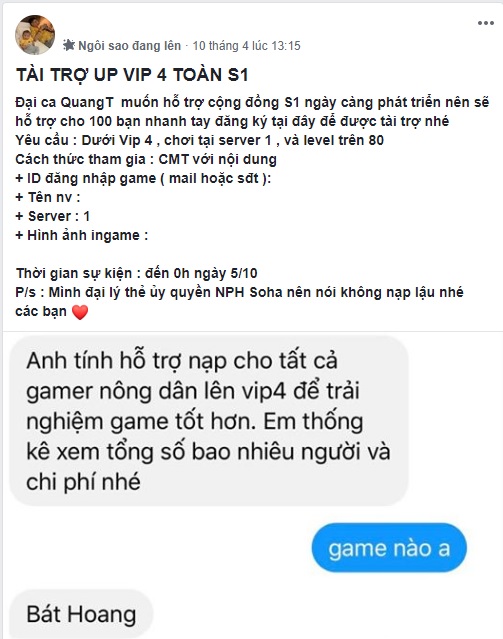 Đại gia Việt Kiều “chơi ngông”: Chi gần 200 triệu, tặng FREE Vip 4 cho toàn server - Ảnh 3.