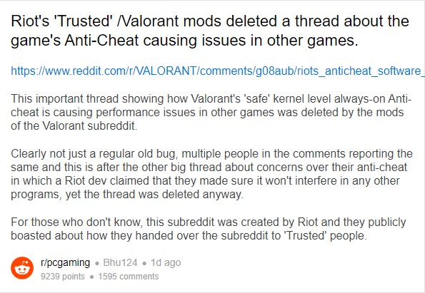 Hệ thống anti-cheat của VALORANT bị phát giác chiếm quyền Admin PC, làm tụt FPS game khác, Riot trở thành kẻ phản diện - Ảnh 5.