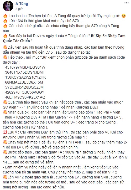 Hé lộ bí kíp “chơi game không nạp”, admin Tam Quốc Tốc Chiến khiến 500 anh em thán phục: “Cao thủ!” - Ảnh 1.