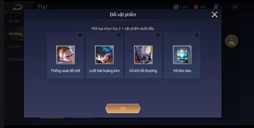 Liên Quân Mobile: Game thủ tận dụng lỗi Vòng quay Sứ Mệnh để nhận skin bậc S, SS siêu dễ - Ảnh 5. Liên Quân Mobile: Game thủ tận dụng lỗi Vòng quay Sứ Mệnh để nhận skin bậc S, SS siêu dễ - Ảnh 5.