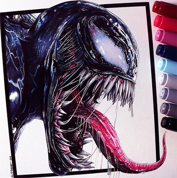 Ngắm fan art Venom theo phong cách kinh dị, đáng sợ nhưng cũng vô cùng đã mắt - Ảnh 1.