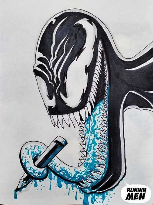 Ngắm fan art Venom theo phong cách kinh dị, đáng sợ nhưng cũng vô cùng đã mắt - Ảnh 15.
