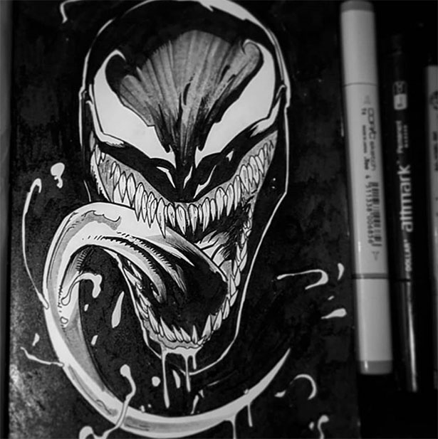 Ngắm fan art Venom theo phong cách kinh dị, đáng sợ nhưng cũng vô cùng đã mắt - Ảnh 18.