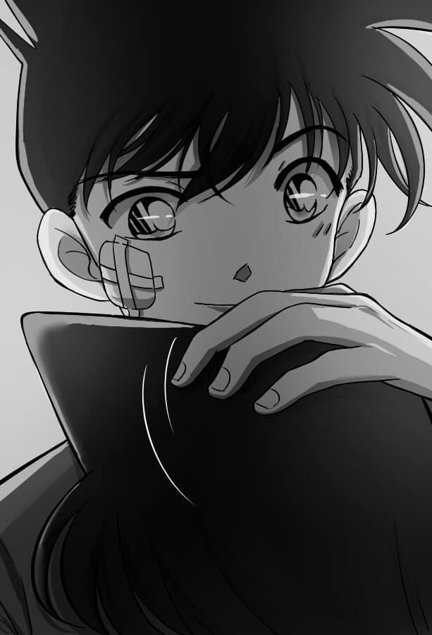 Thám tử lừng danh Conan: Ngắm loạt ảnh đen trắng mùi mẫn giữa Ran và Shinichi - Ảnh 7.