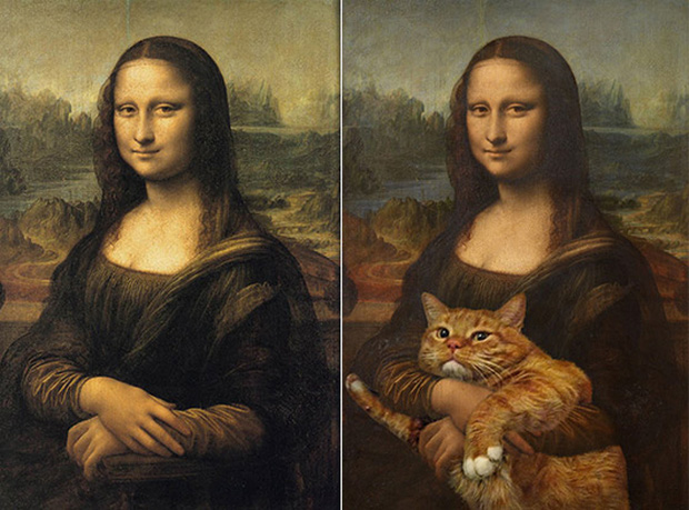 Chết cười loạt ảnh chế mèo béo trở thành nàng thơ trong các bức họa nổi tiếng - Ảnh 1.
