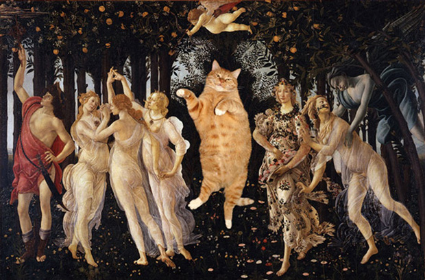 Chết cười loạt ảnh chế mèo béo trở thành nàng thơ trong các bức họa nổi tiếng - Ảnh 2.