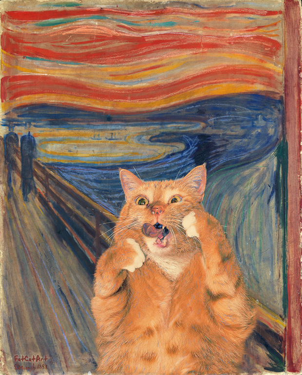 Chết cười loạt ảnh chế mèo béo trở thành nàng thơ trong các bức họa nổi tiếng - Ảnh 11.
