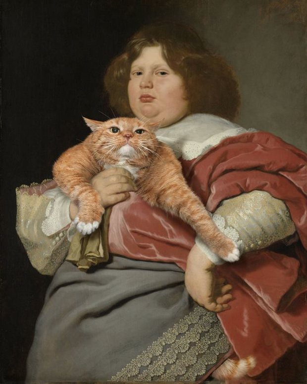 Chết cười loạt ảnh chế mèo béo trở thành nàng thơ trong các bức họa nổi tiếng - Ảnh 15.