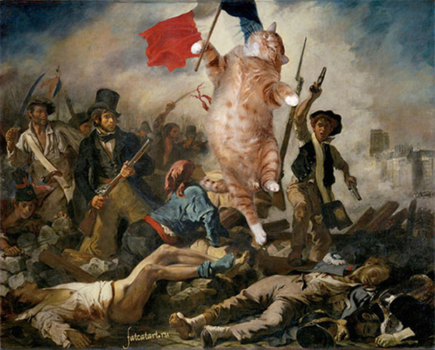 Chết cười loạt ảnh chế mèo béo trở thành nàng thơ trong các bức họa nổi tiếng - Ảnh 4.