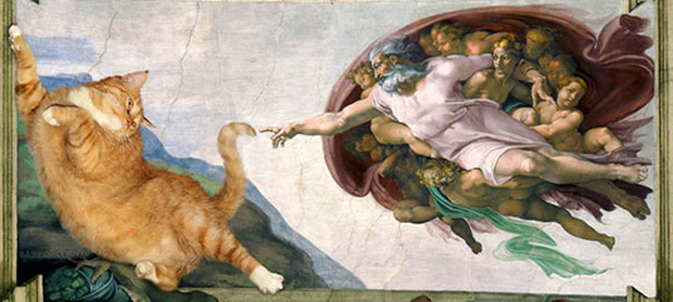 Chết cười loạt ảnh chế mèo béo trở thành nàng thơ trong các bức họa nổi tiếng - Ảnh 6.