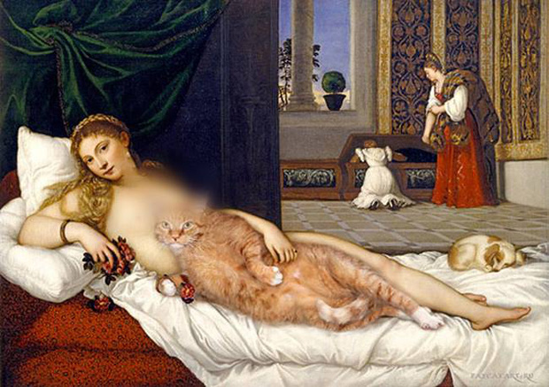Chết cười loạt ảnh chế mèo béo trở thành nàng thơ trong các bức họa nổi tiếng - Ảnh 8.