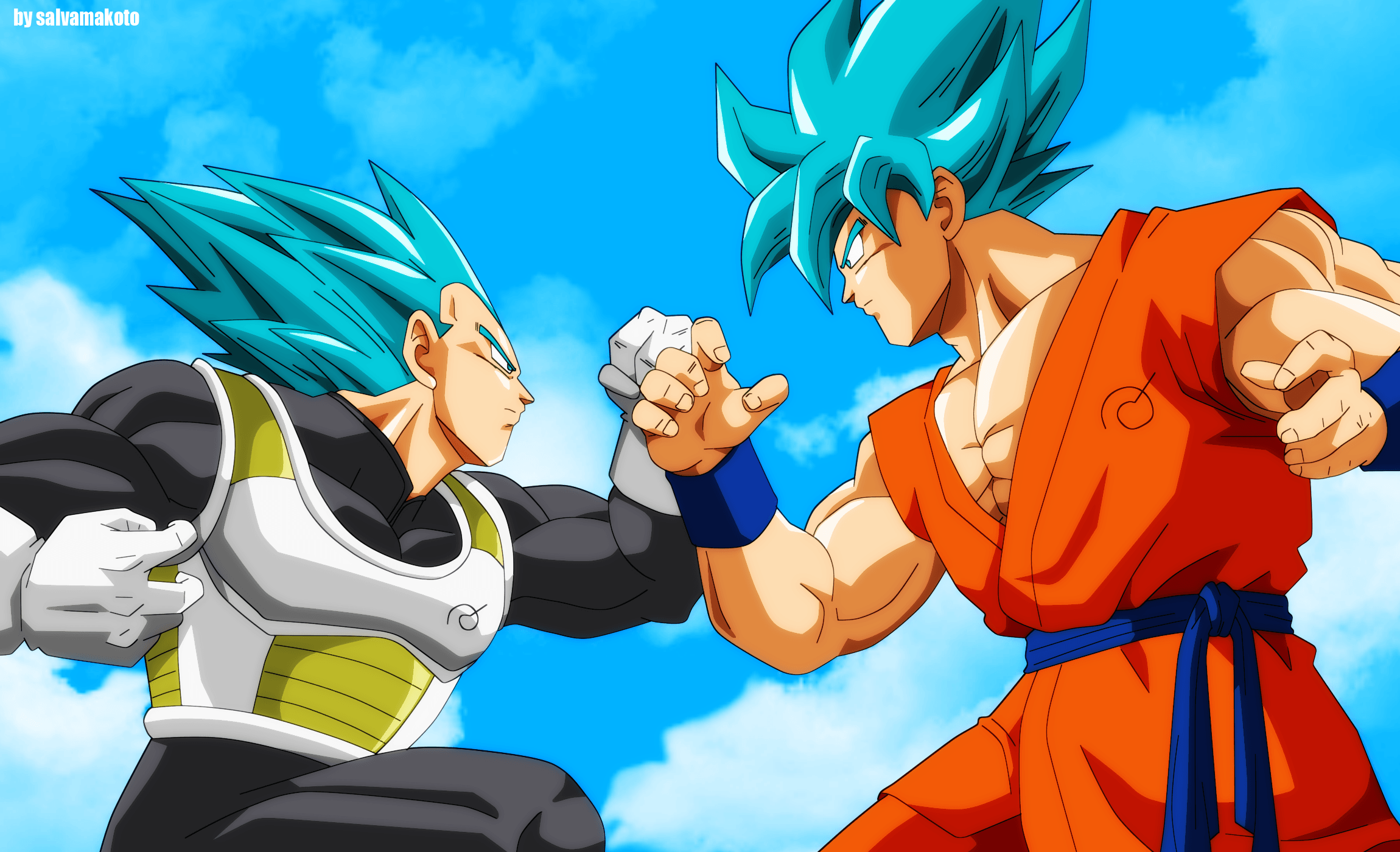 Goku SSJ Blue VS Goku SSJ5  💙✓💙✓💙✓💙 Dragon Ball Z: Budokai