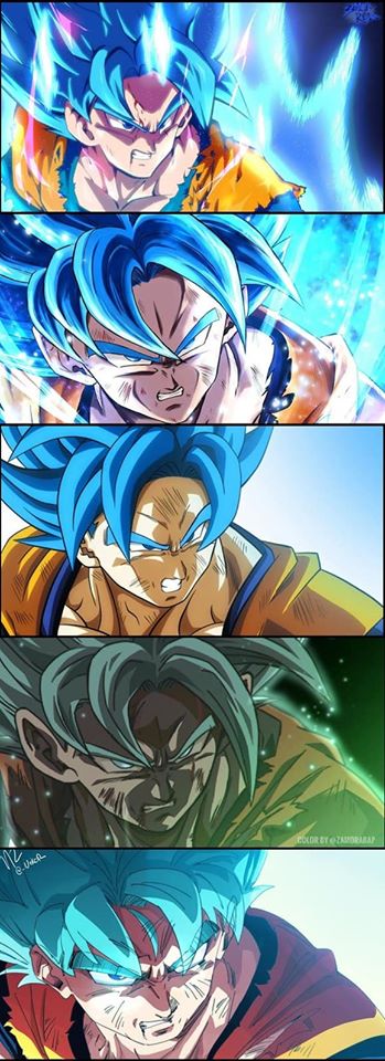 Dragon Ball: Các nghệ sĩ rủ nhau remake lại một phân cảnh Goku ở trạng thái Super Saiyan Blue, nhìn chỉ thấy trất - Ảnh 16.