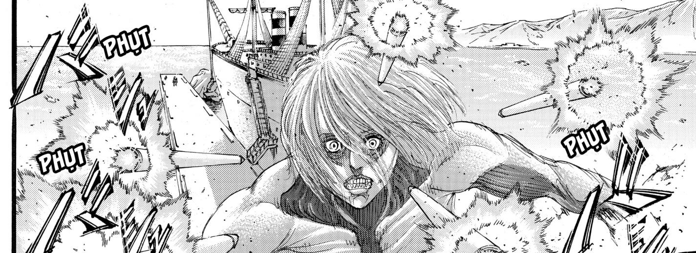 Attack on Titan chap 129: Trận chiến tàn bạo tại bến cảng Paradis đã