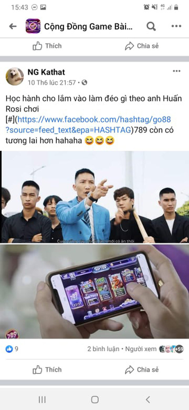 Giang hồ mạng Huấn Hoa Hồng ngang nhiên làm MV quảng cáo game đánh bạc: Có thể bị xử lý hình sự  - Ảnh 18.