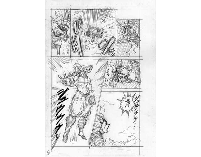 Hé lộ bản phác thảo Dragon Ball Super chap 62: Trai đẹp Moro bón hành cho Vegeta, Hoàng tử saiyan không còn gáy được nữa - Ảnh 10.