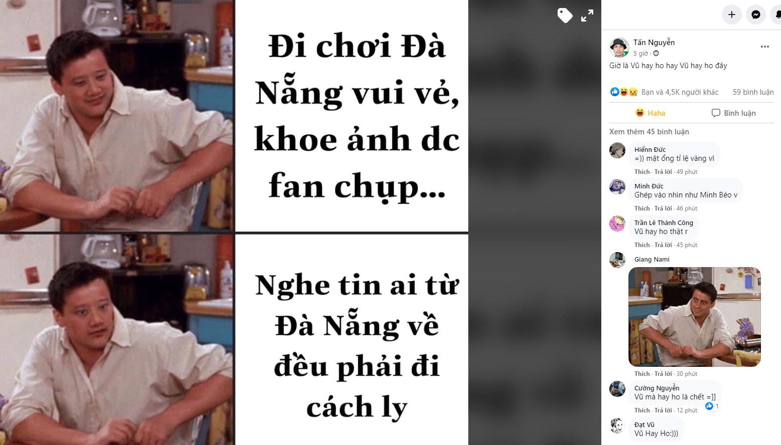 Vũ Hay Hồ, thành viên chủ chốt của Đội Dứt, đang tự cách ly tại nhà sau khi đi du lịch Đà Nẵng - Ảnh 1. Vũ Hay Hồ, thành viên chủ chốt của Đội Dứt, đang tự cách ly tại nhà sau khi đi du lịch Đà Nẵng - Ảnh 1.