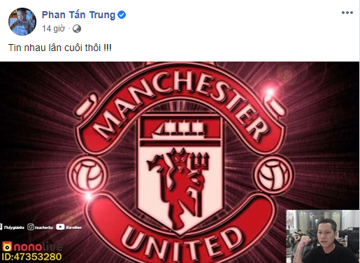 Thầy Giáo Ba trổ tài dự đoán không thua gì... Pelu, khiến fan MU khóc hận, học trò rủ nhau bỏ lớp - Ảnh 3. Thầy Giáo Ba trổ tài dự đoán không thua gì... Pelu, khiến fan MU khóc hận, học trò rủ nhau bỏ lớp - Ảnh 3.