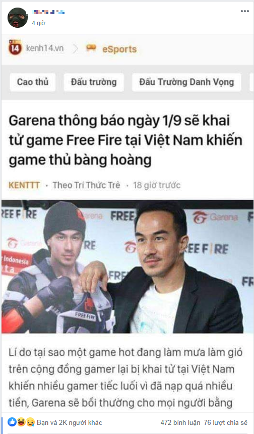 CĐM loan tin Free Fire sắp bị đóng cửa tại thị trường Việt Nam khiến hàng nghìn game thủ bàng hoàng - Ảnh 1.