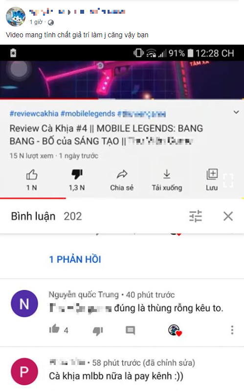 Youtuber nổi tiếng lại tạo phốt khi cà khịa cộng đồng game MOBA lớn tại Việt Nam, bị đe dọa tới mức phải xóa clip - Ảnh 2.