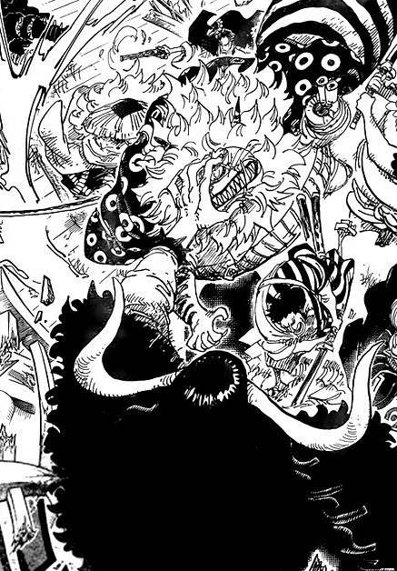 One Piece 986: 9 người cùng nhảy vào đánh, tại sao chỉ có Nekomamushi tóc vàng là bị Kaido túm đầu? - Ảnh 2.