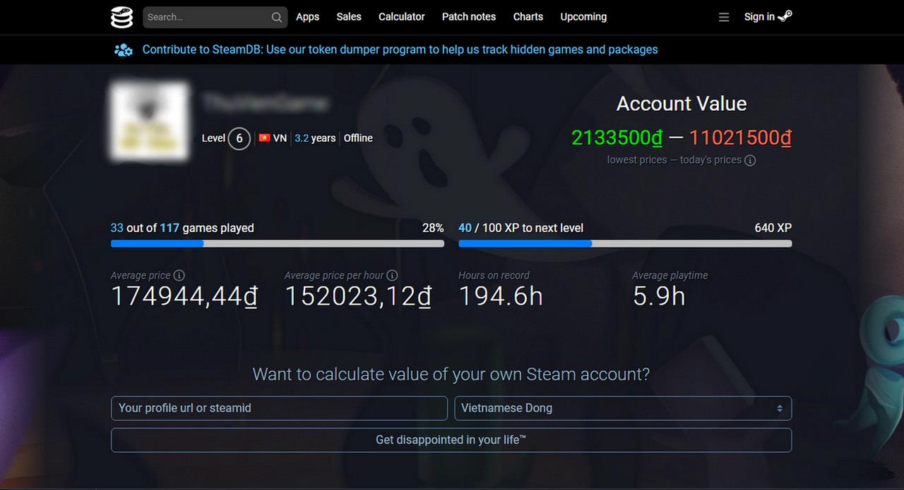 Hướng dẫn định giá tài khoản Steam để game thủ biết mình đã chi bao nhiêu tiền mua game - Ảnh 1.