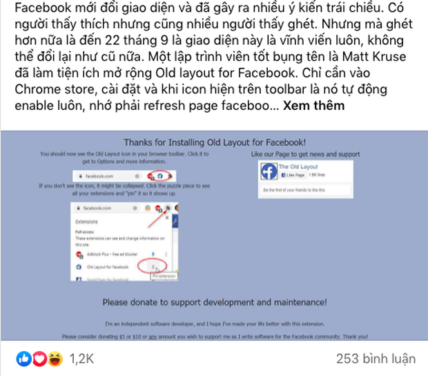 Cấm quay xe về phiên bản cũ, giao diện mới của Facebook nhận mưa gạch đá từ cộng đồng mạng - Ảnh 1.