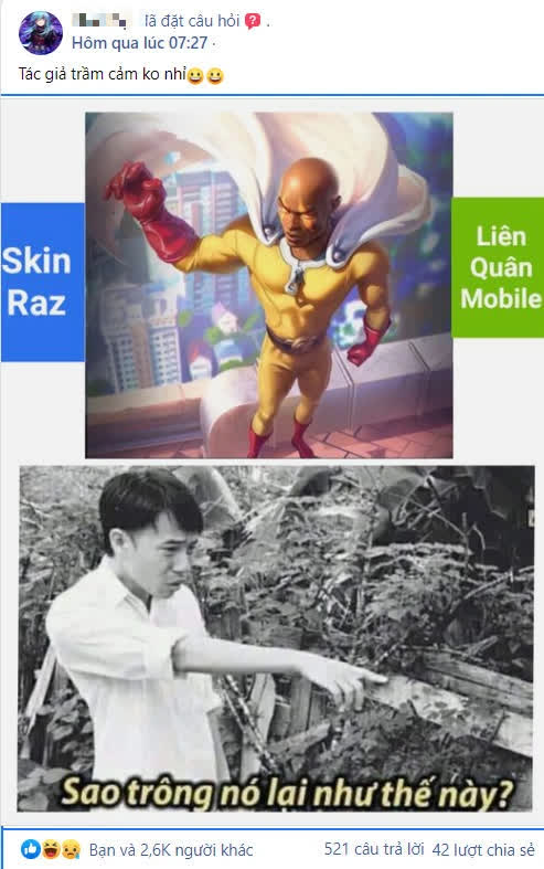 Game thủ Liên Quân nói skin Saitama là một sự xúc phạm, thắc mắc “tác giả nhìn liệu có trầm cảm không?” - Ảnh 2.