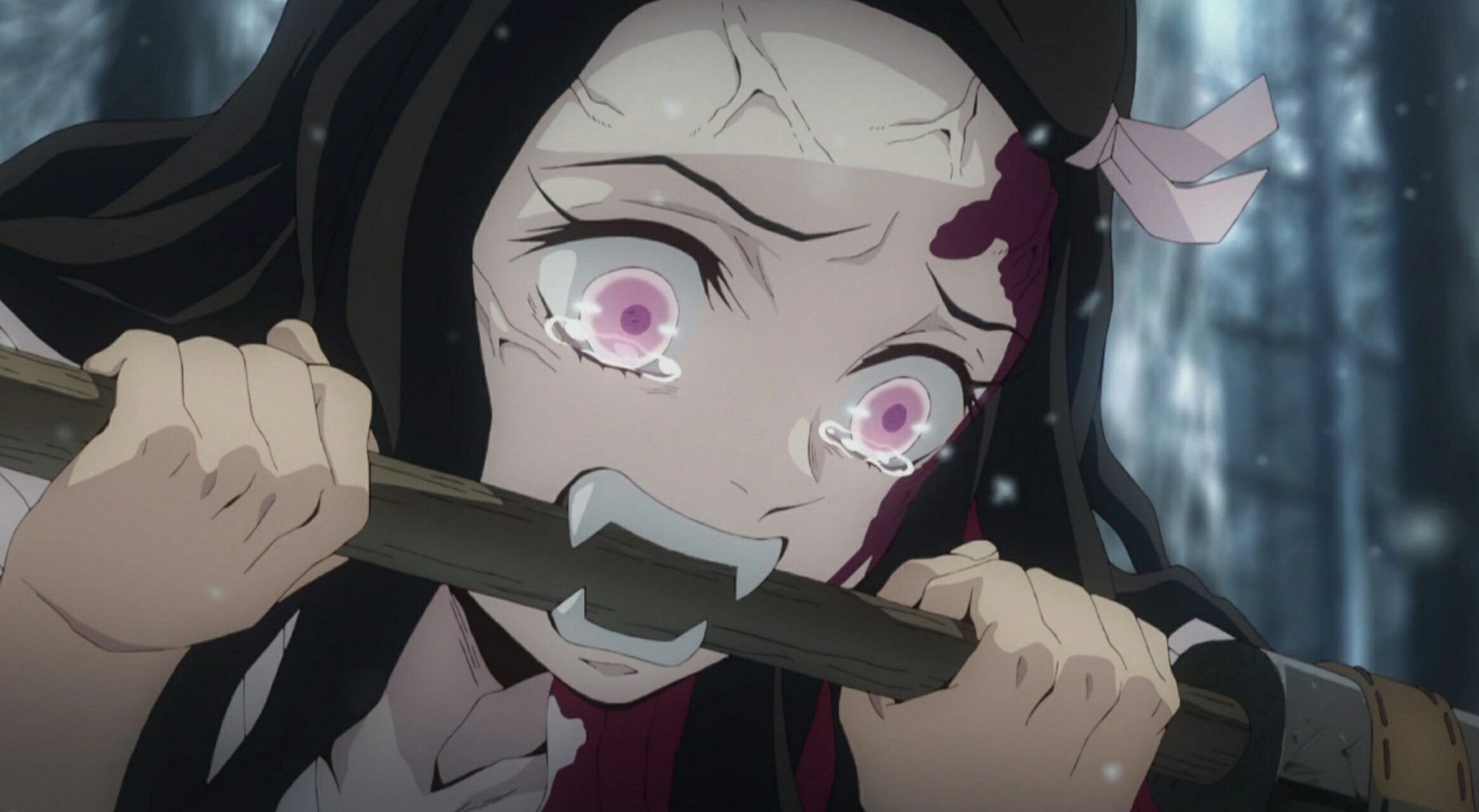 Get into Demon Slayer with Cute Nezuko background for your phone or desktop
