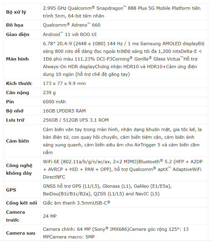 Asus ROG Phone 5 giá 22,9 triệu đồng - VnExpress Số hóa