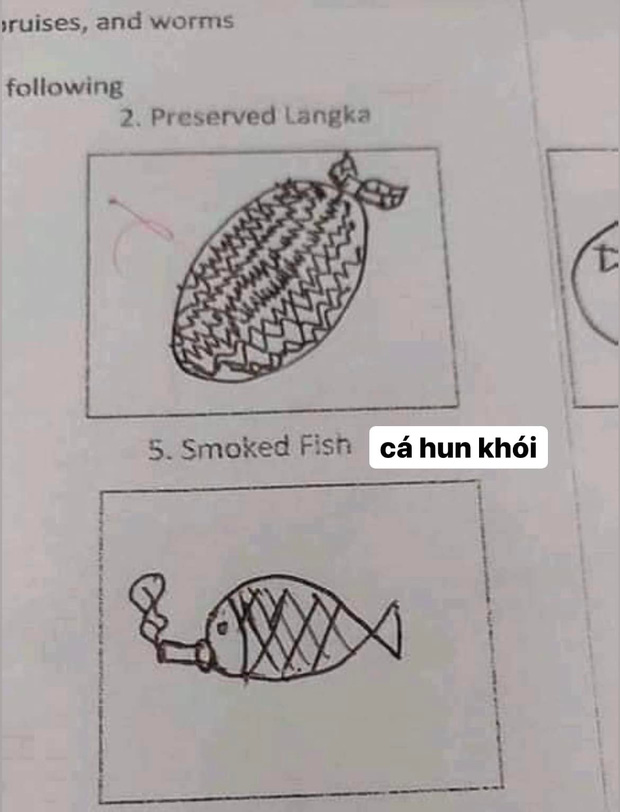  Cô giáo yêu cầu vẽ cá hun khói, nam sinh không biết gì vẫn mạnh dạn chữa cháy bằng 1 thứ, nhìn xong mà tức giùm - Ảnh 1.